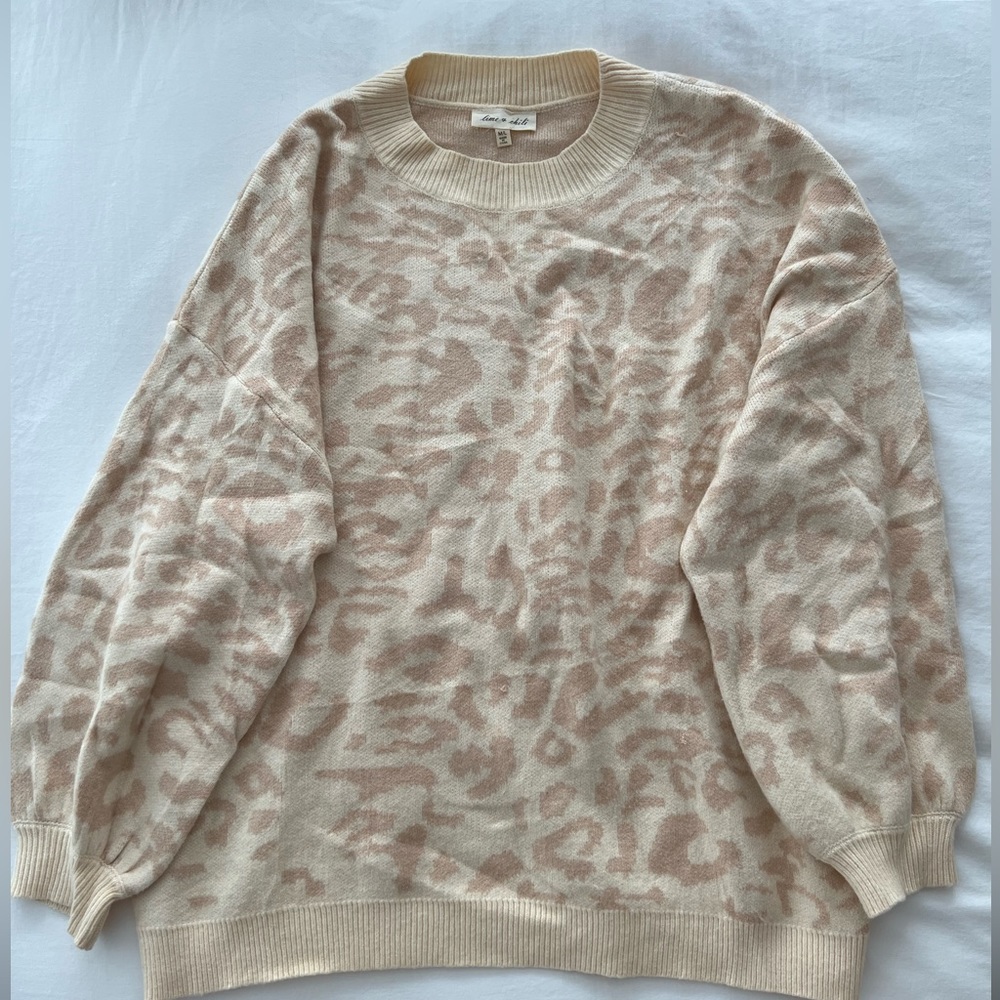 Lime & Chili Neutral Leopard Sweater